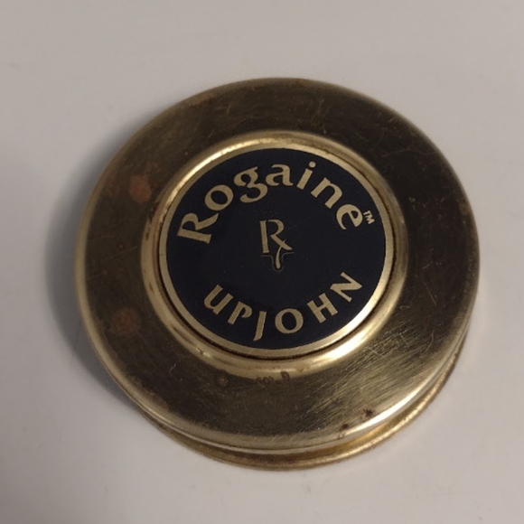 Rogaine Upjohn Vintage Hair Growth Brass Magnifying Glass - Picture 2 of 7